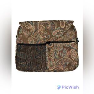 LL Bean Paisley tapestry laptop sleeve bag